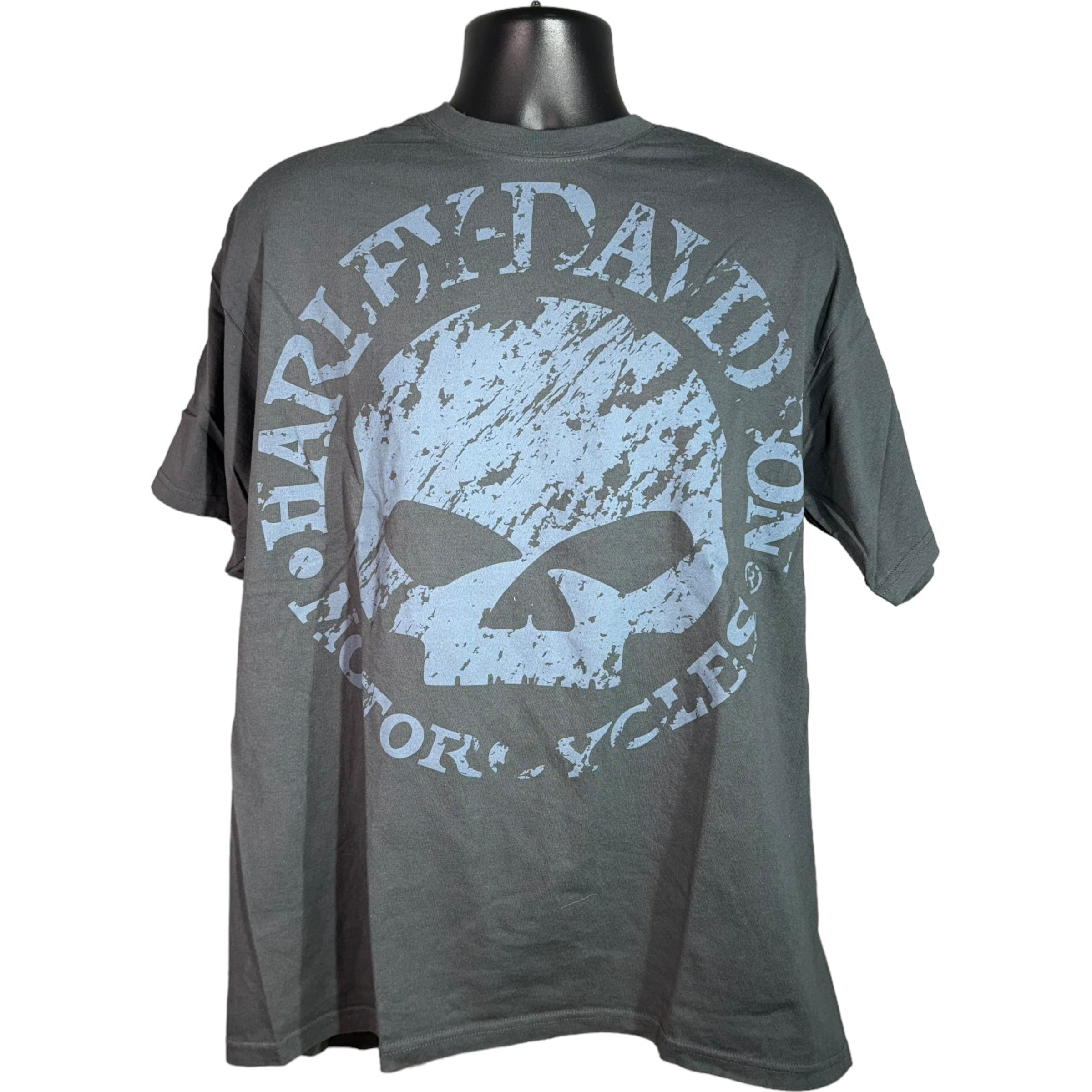 Harley Davidson Big Print Skull Logo Tee