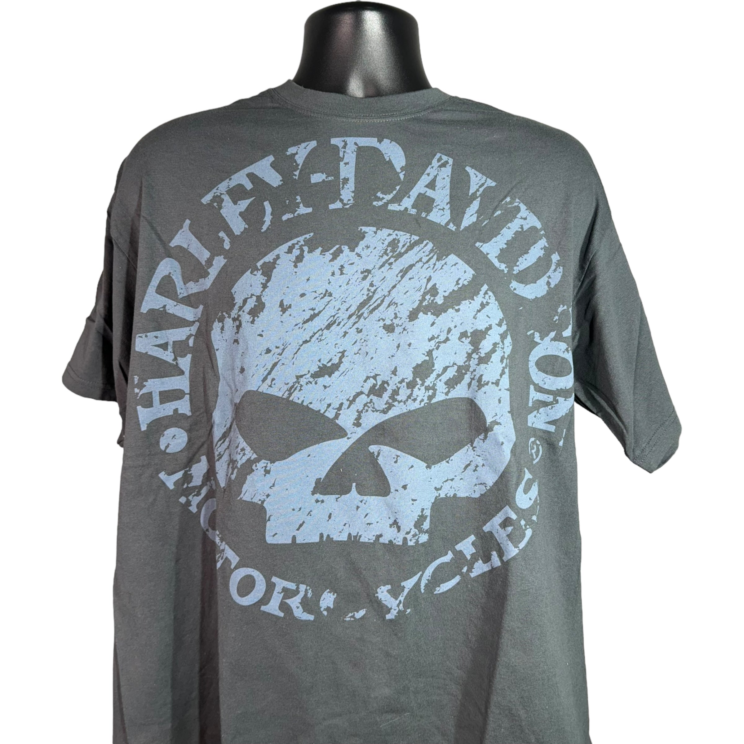 Harley Davidson Big Print Skull Logo Tee