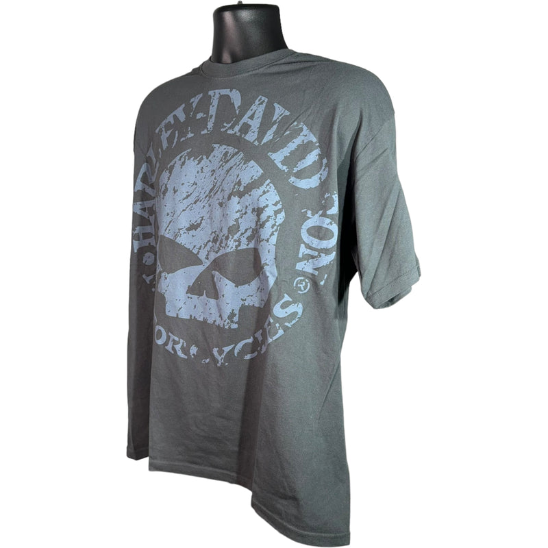 Harley Davidson Big Print Skull Logo Tee