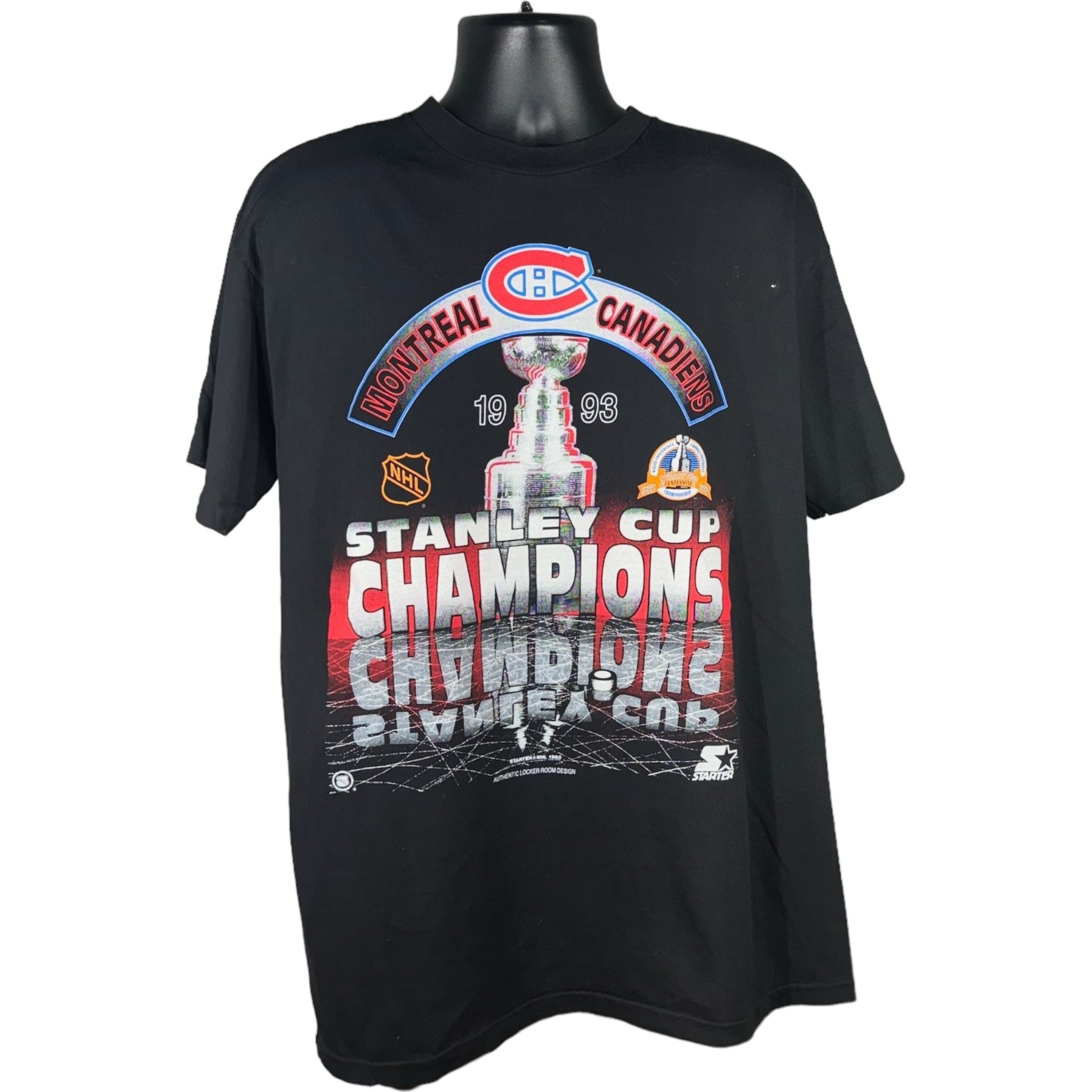 Vintage Montreal Canadiens Stanley Cup Champions Tee 1993