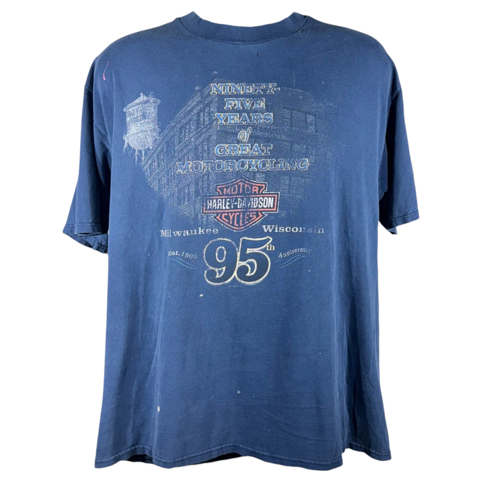 Vintage Harley Davidson Milwaukee, WI 95th Anniversary Tee