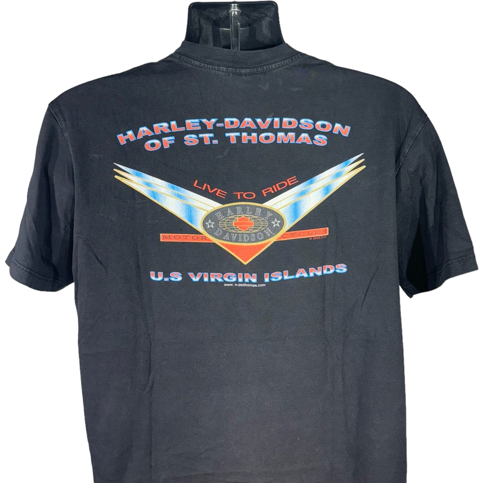 Harley Davidson Caribbean Treasure Map Tee