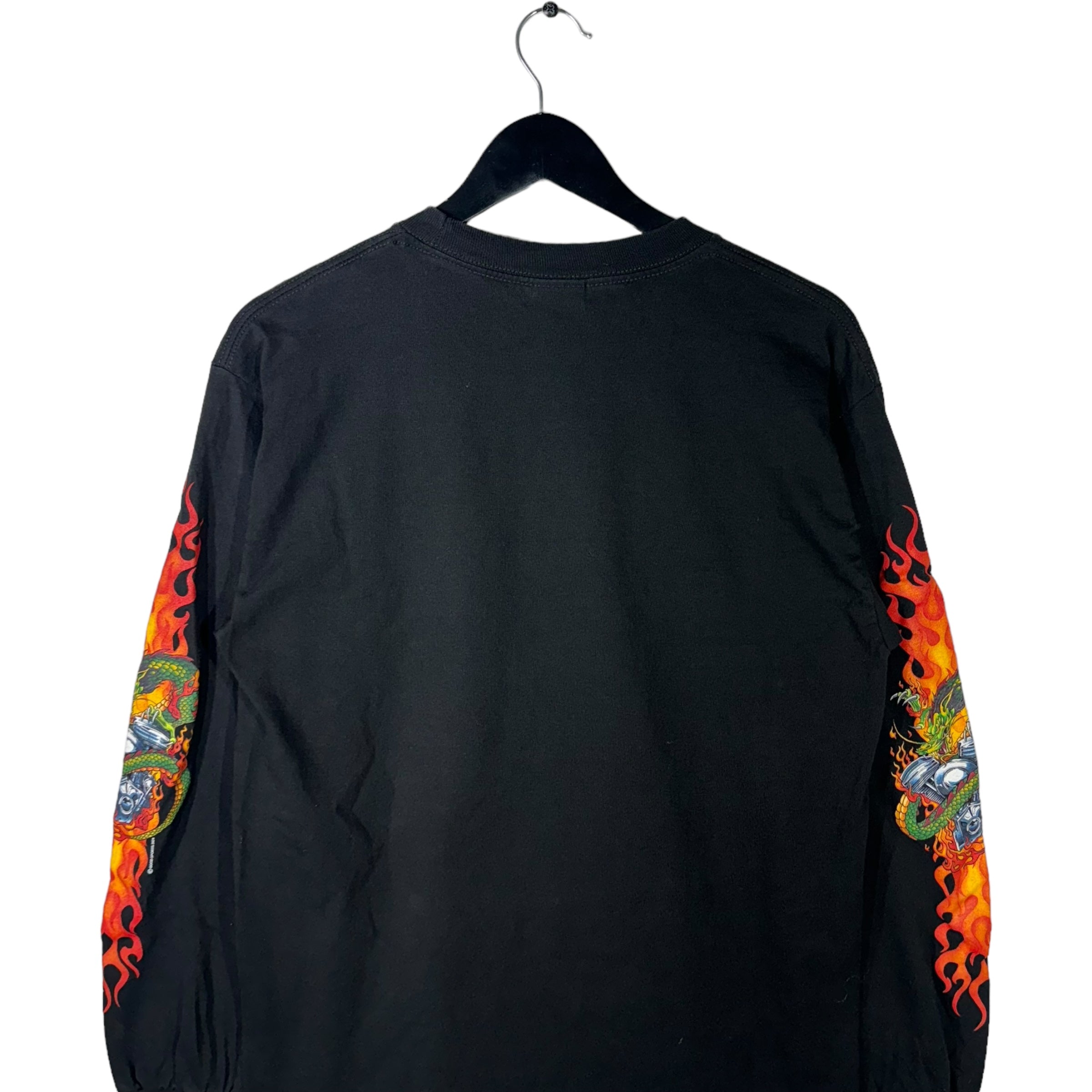 Flaming Dragon Biker Longsleeve