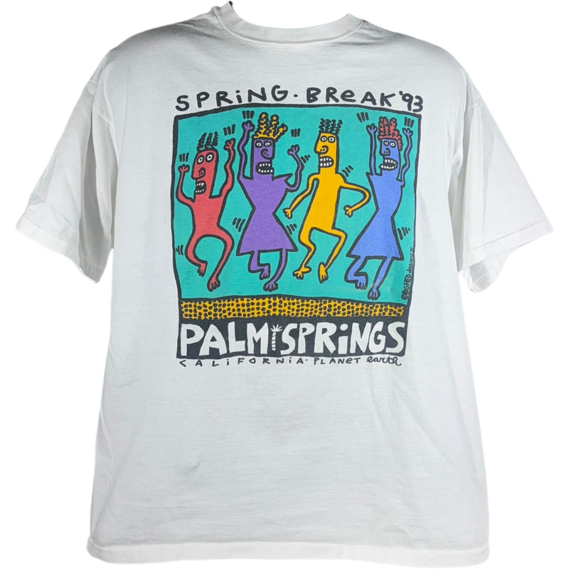 Vintage Spring Break Palm Springs Art Tee 1993