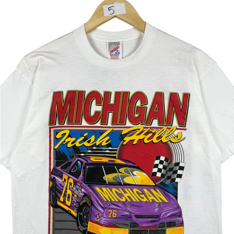Vintage Michigan Irish Hills Racing Car Graphic T-Shirt