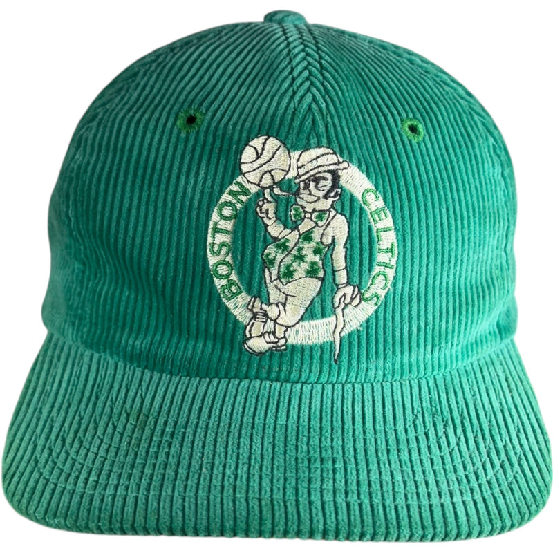 Vintage NBA Boston Celtics Corduroy Snapback Hat 90s