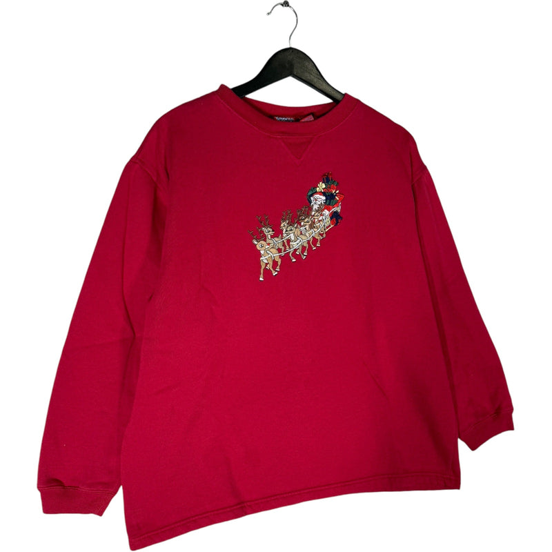 Vintage Rudolph Santa Claus Crewneck