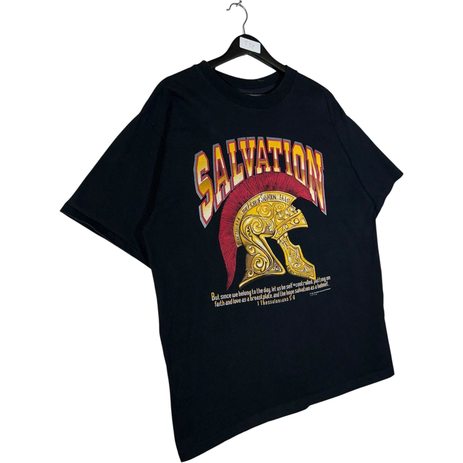 Vintage The Hope of Salvation Gladiator Helmet NASCAR T-Shirt