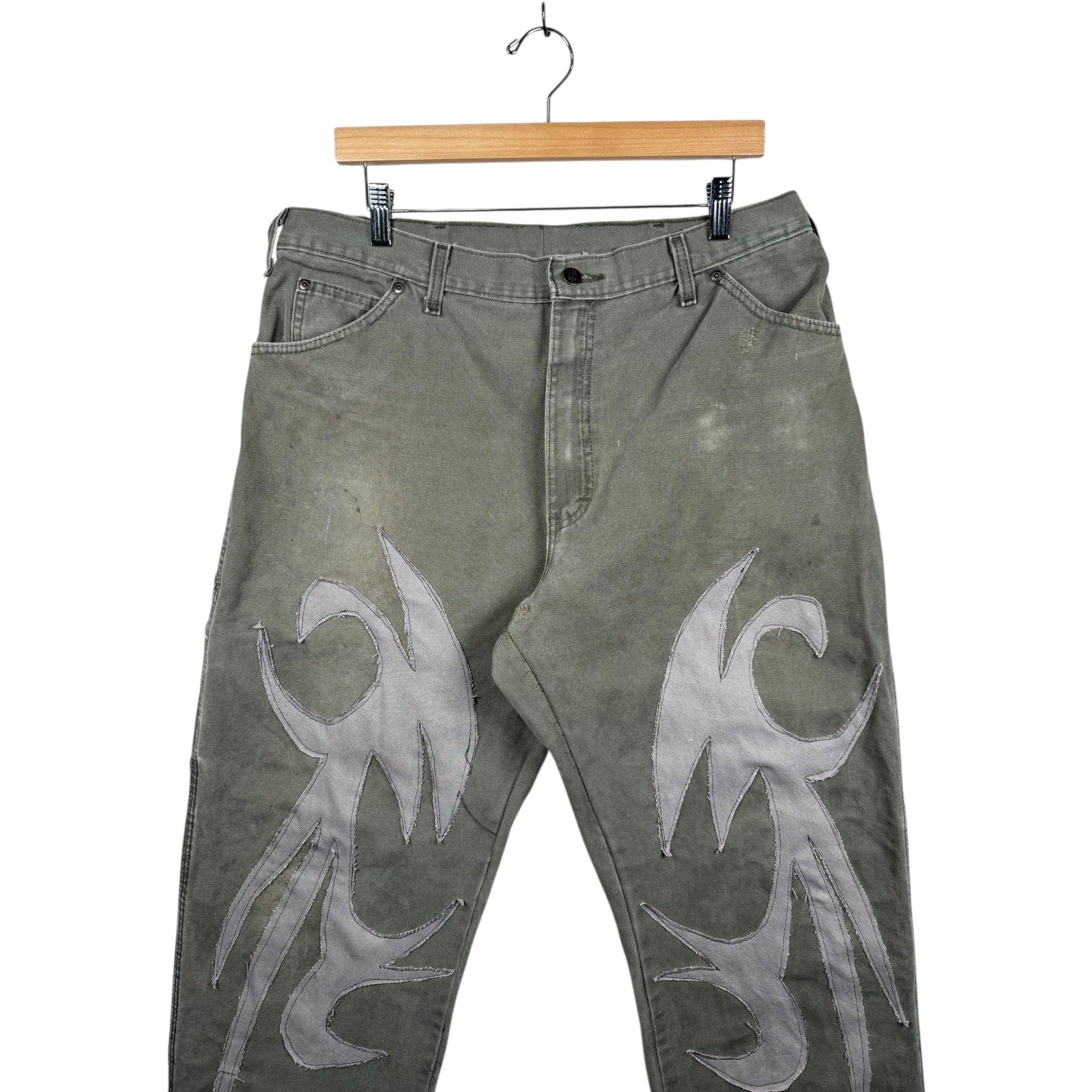 Vintage Dickies Patchwork Carpenter Denim Jeans 35x30.5