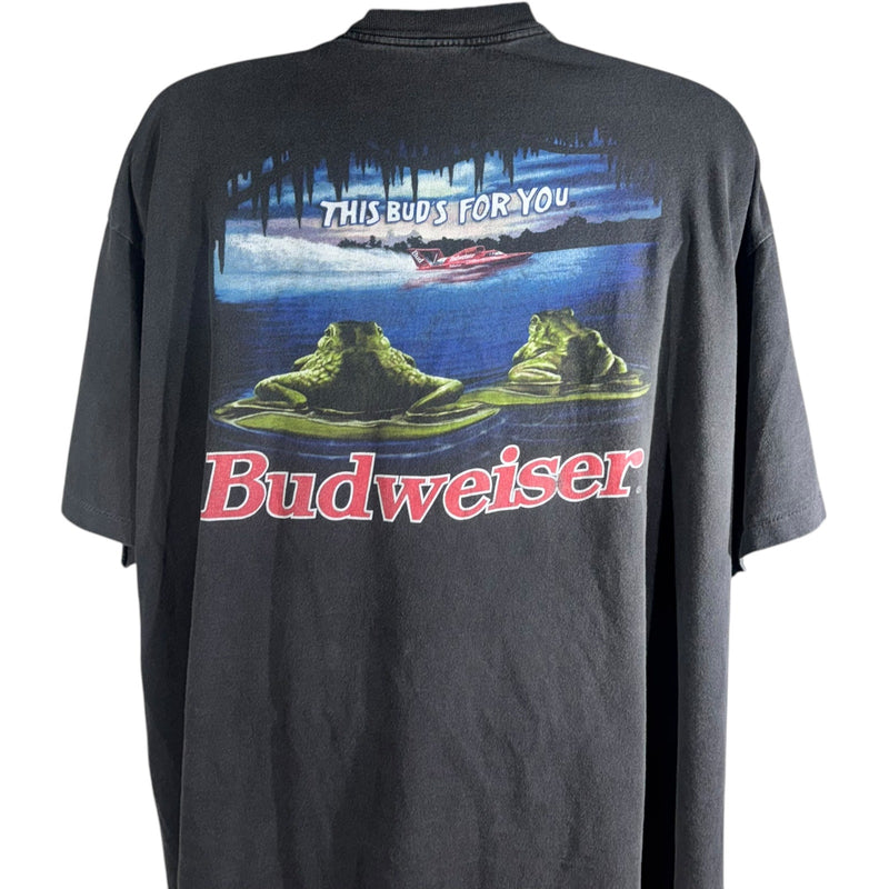 Vintage Budweiser Frogs Double Sided Beer Promo Tee