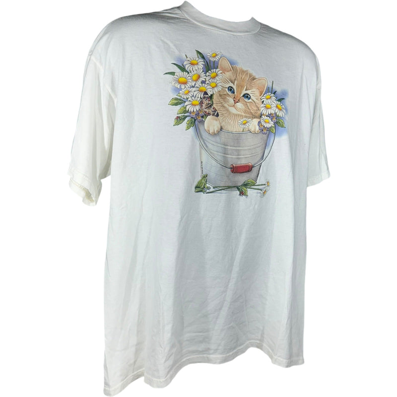 Vintage Cat In A Bucket Nature Tee