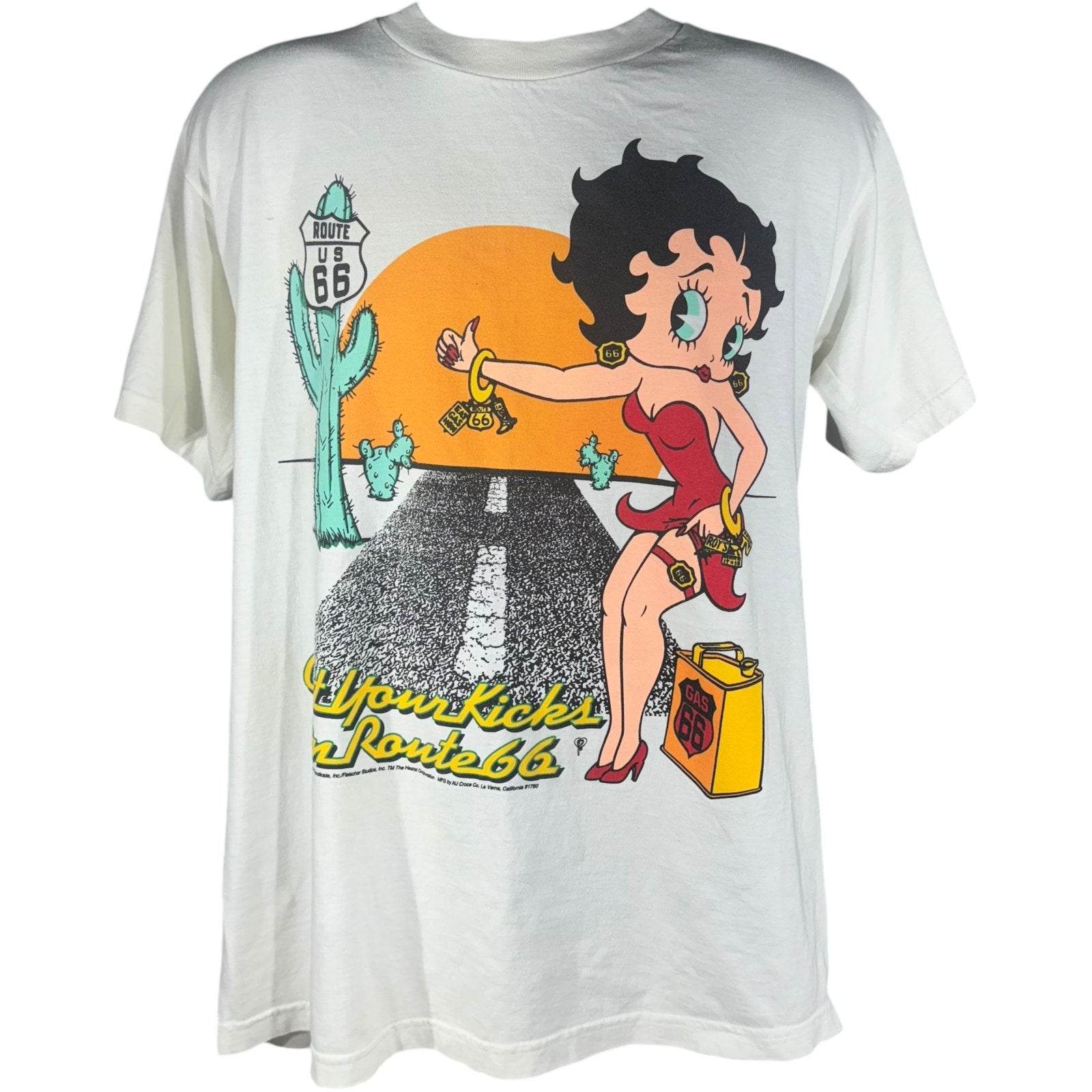 Vintage Betty Boop "Get Your Kicks On Route 66" Tee 1994