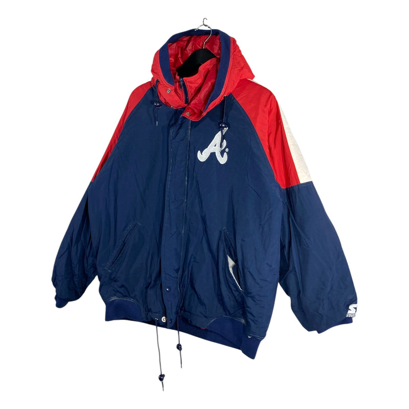 Vintage Starter Atlanta Braves MLB Hooded Bomber Jacket