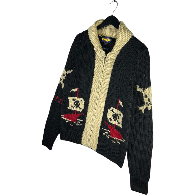 Ralph Lauren Rugby Hand Knit Full Zip Sweater