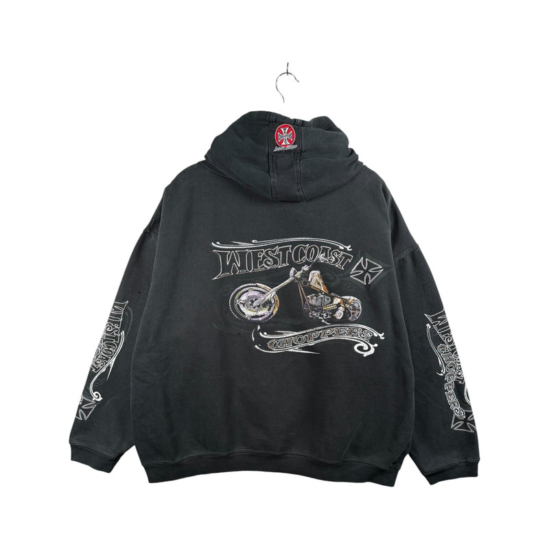 Vintage West Coast Choppers Biker Graphic Pullover Hoodie