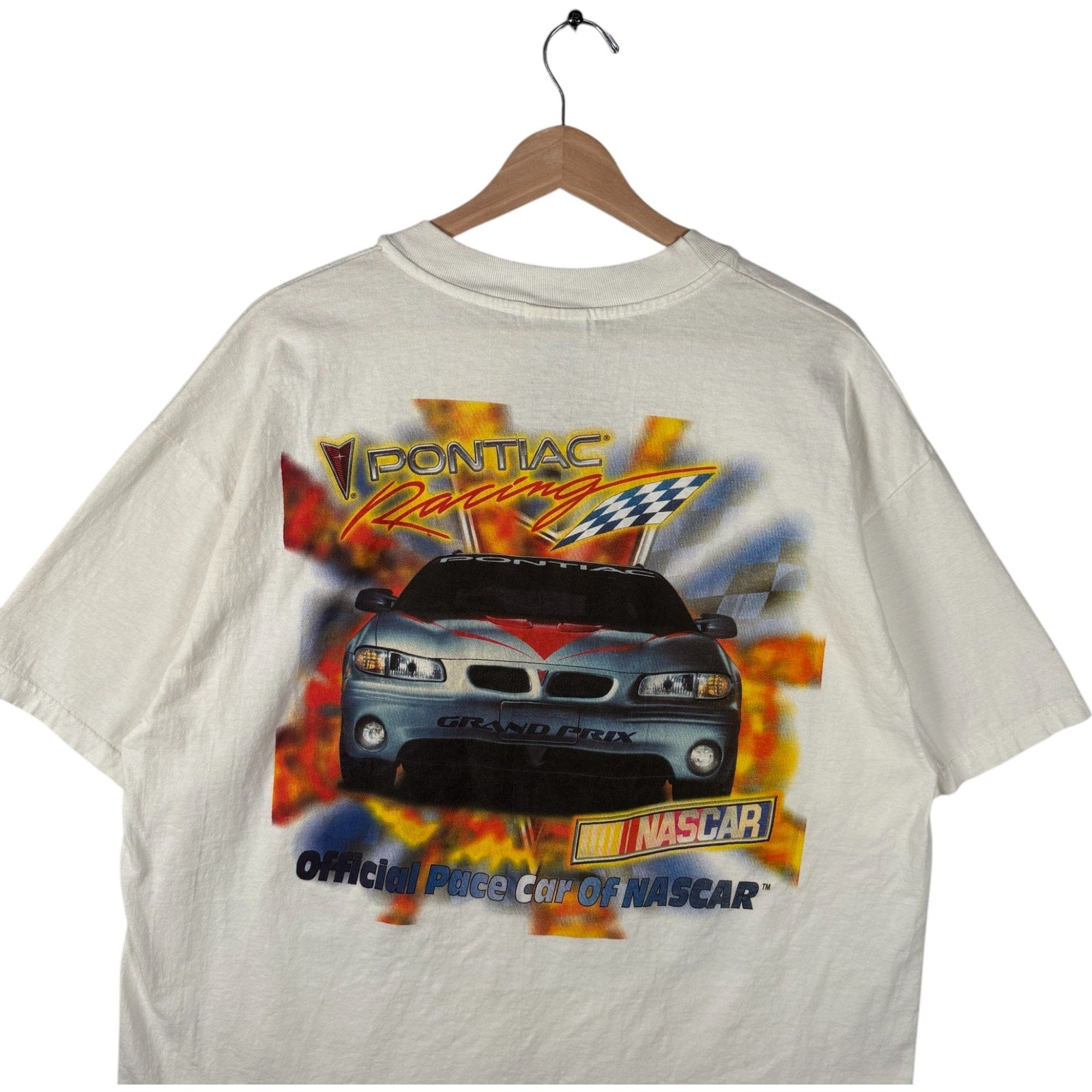 Vintage Pontiac Grand Prix Racing Double Sided NASCAR Tee