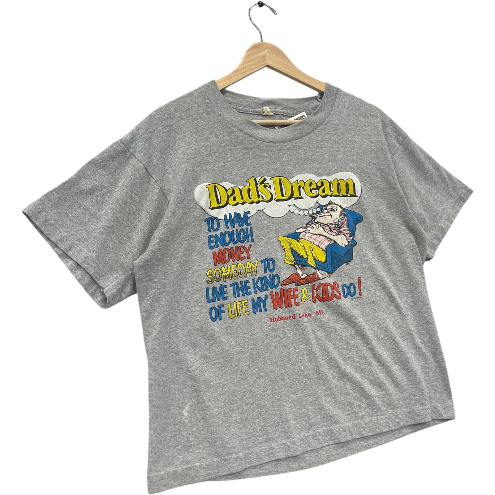 Vintage Dad's Dream Hubbard Lake, MI Tee