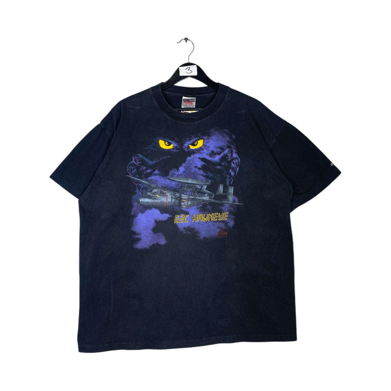 Vintage E2C Hawkeye Military Aircraft Graphic T-Shirt