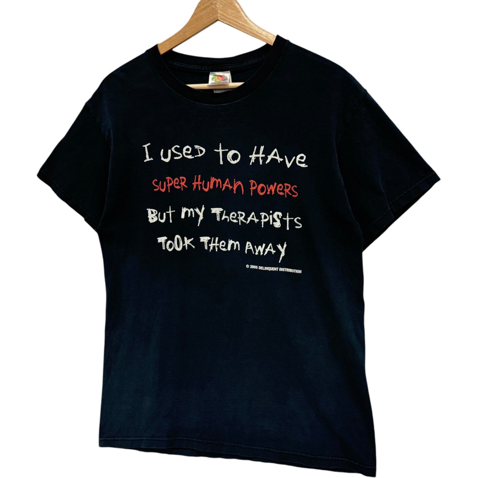 Vintage I Used To Have Superpowers Humor Novelty Tee