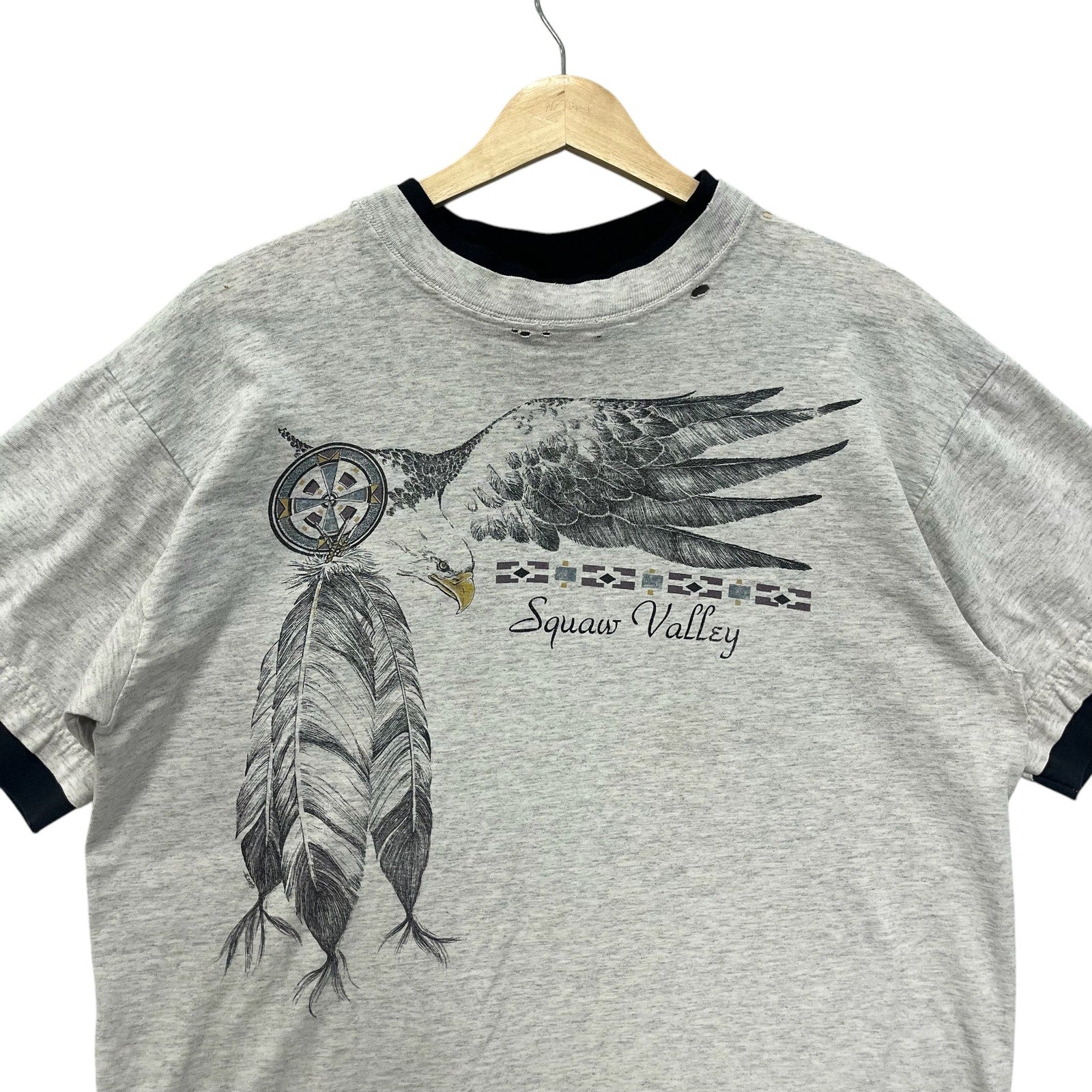 Vintage Squaw Valley Native American Eagle Tee