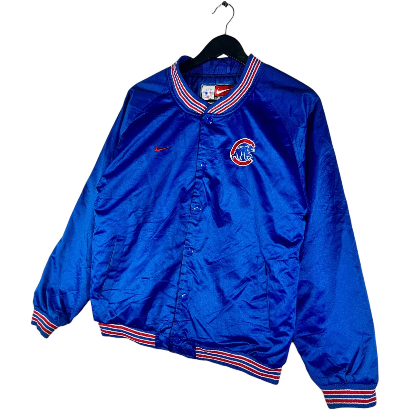 Vintage Nike Chicago Cubs MLB Satin Bomber Jacket