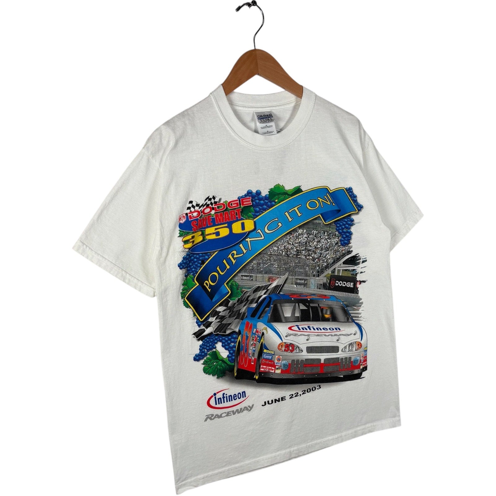 Vintage Dodge Save Mart 350 Racing Event NASCAR Tee