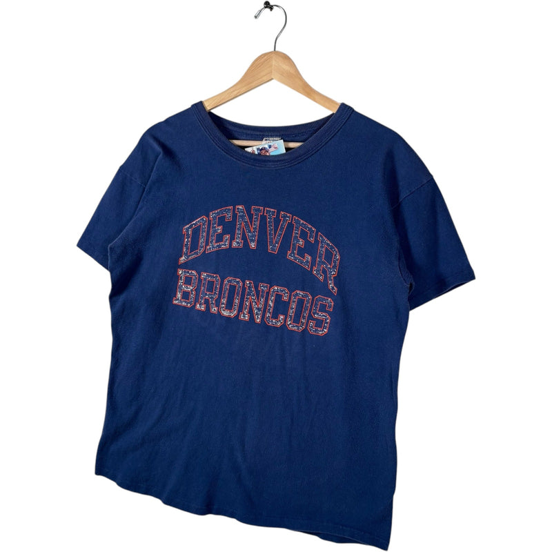 Vintage Champion Denver Broncos Spellout NFL Tee 80s