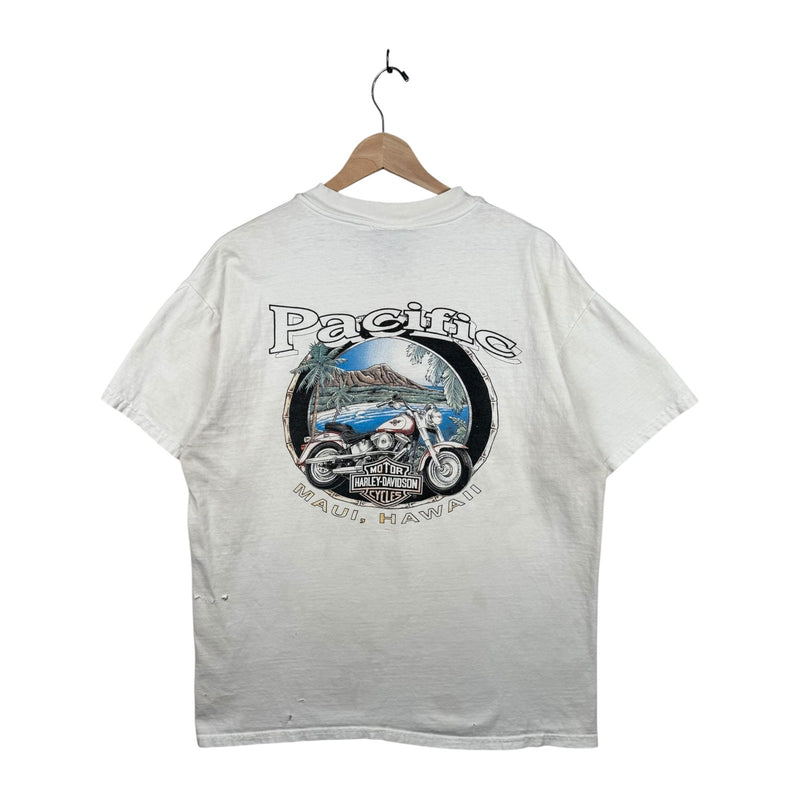 Vintage Harley Davidson Hawaii Motorcycle Graphic T-Shirt