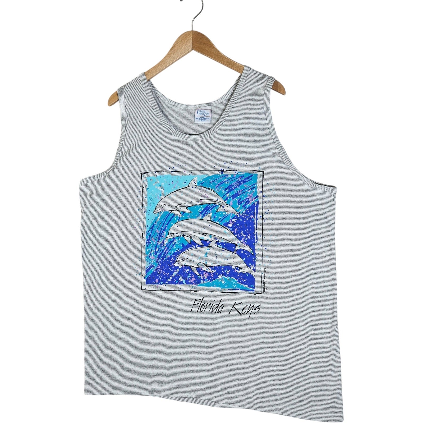 Vintage Florida Keys Dolphins Tank Top