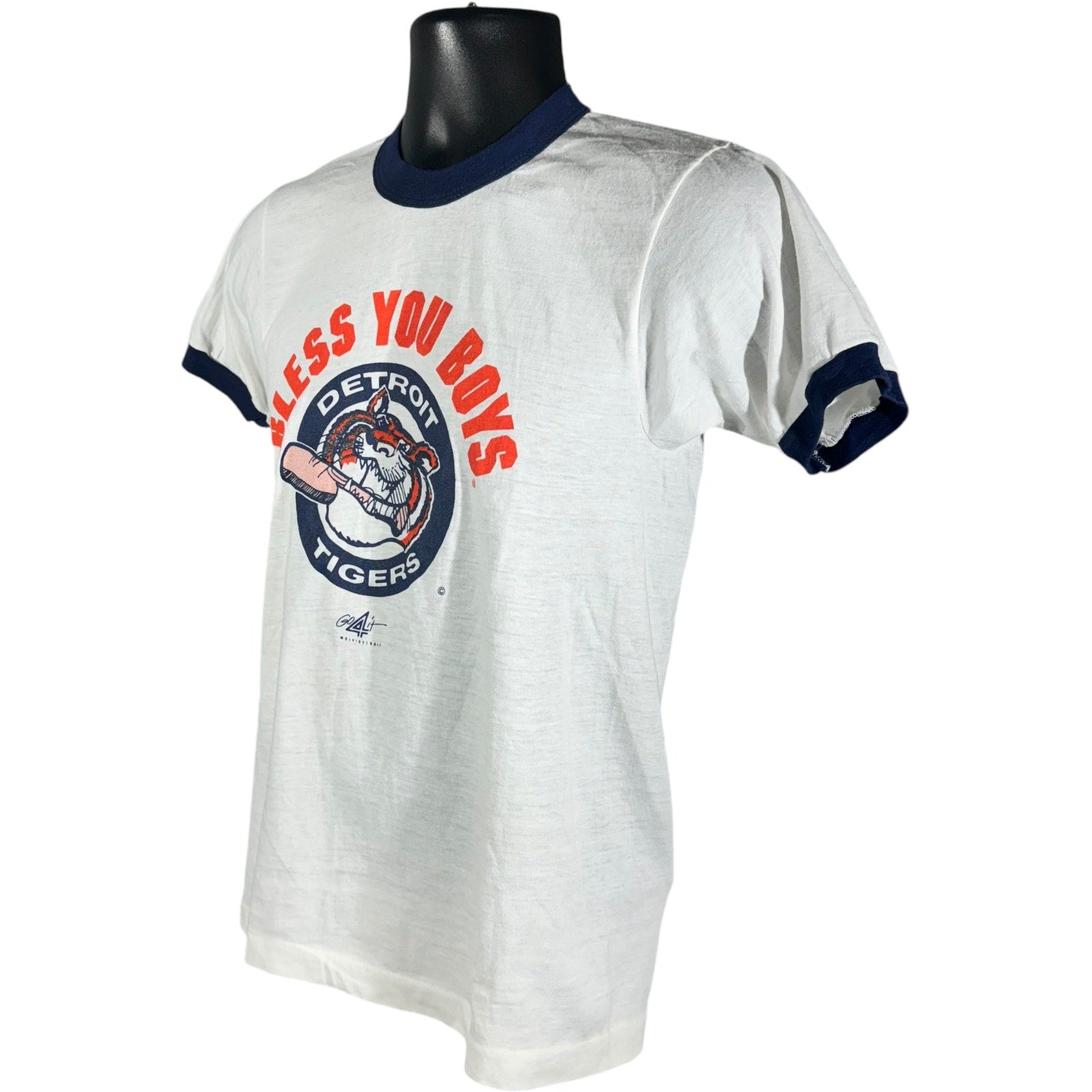 Vintage Detroit Tigers "Bless You Boys" Ringer Tee 80s