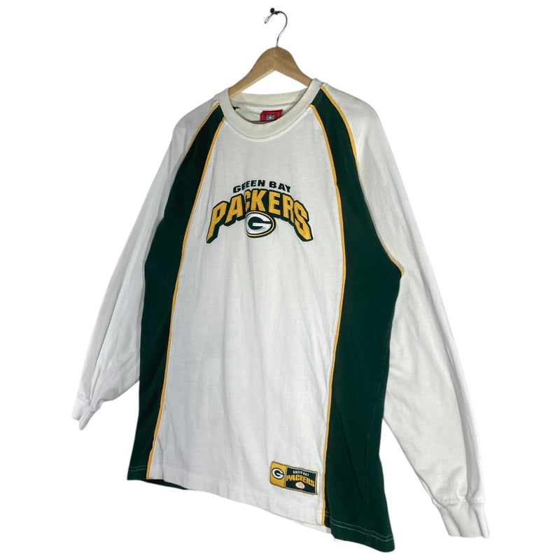 Vintage Green Bay Packers Colorblock NFL Long Sleeve T-Shirt