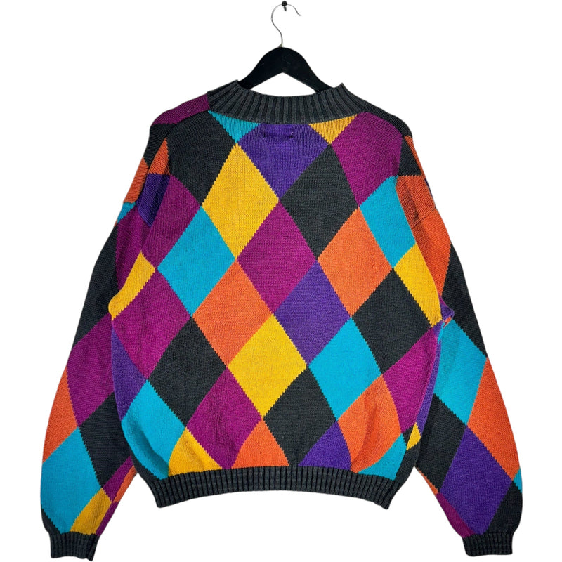 Vintage I.O.U. Argyle Pattern Sweater