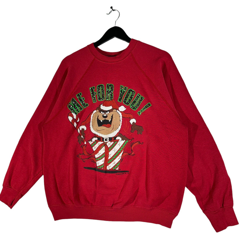 Vintage Tasmanian Devil "Me For You!" Christmas Crewneck