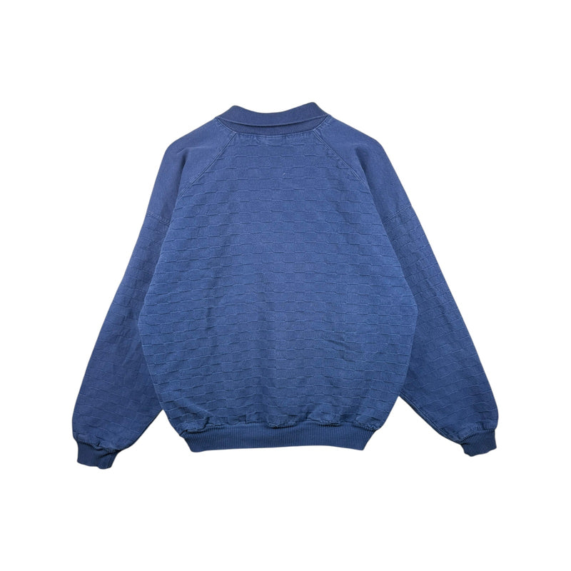 Vintage Porsche Embroidered Weave Collared Sweater