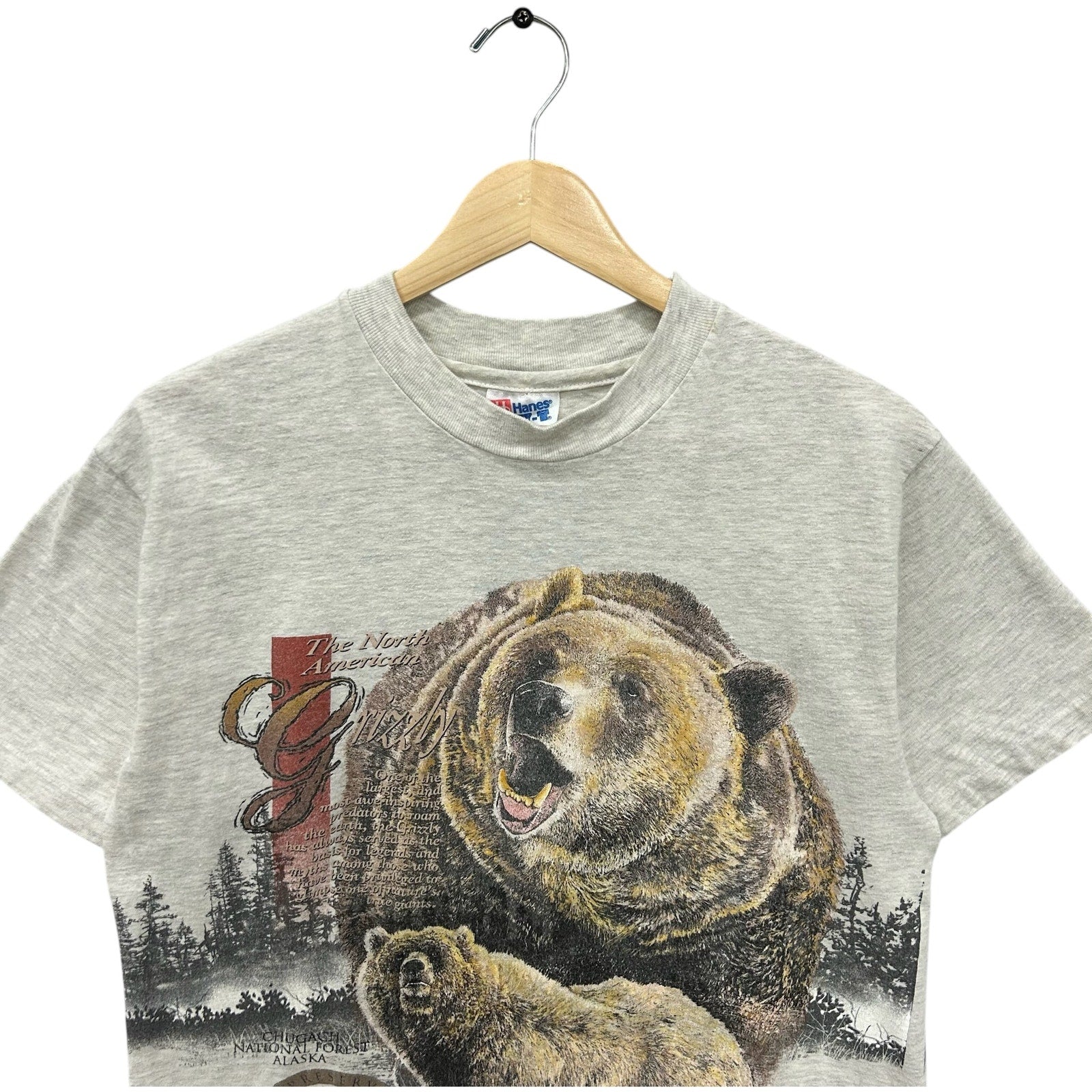 Vintage The North American Grizzly Bear Double Sided AOP Tee