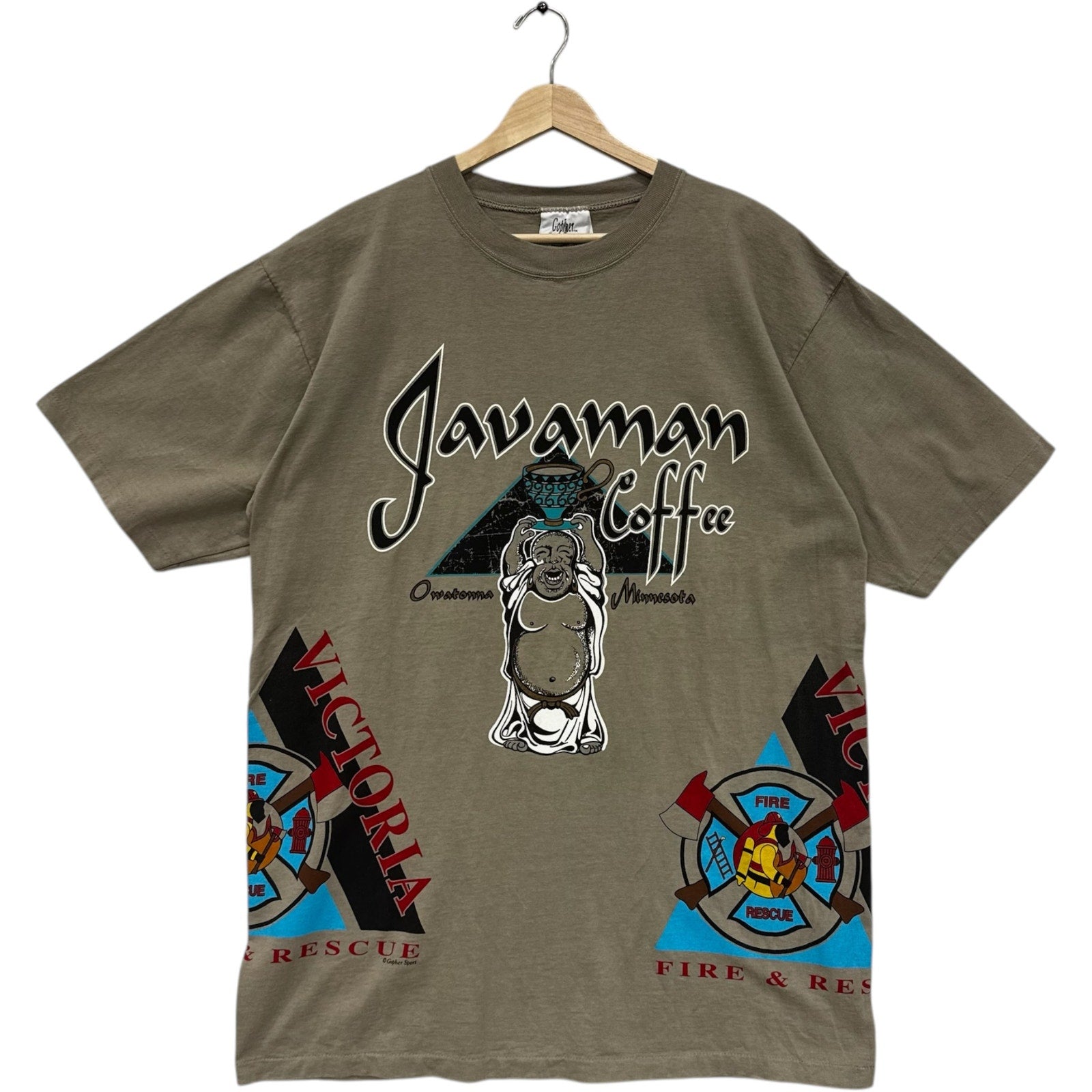 VTG Javaman Coffee Victoria Fire Rescue Wraparound Tee