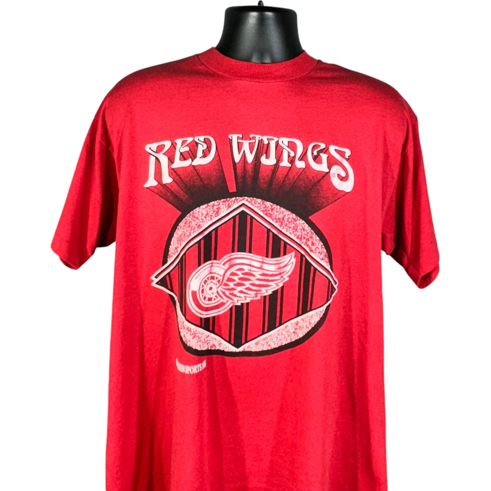 Vintage Detroit Red Wings Logo Tee 90s