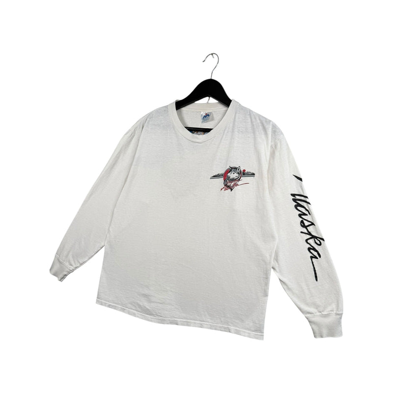 Vintage Alaska Husky Dog Graphic Long Sleeve