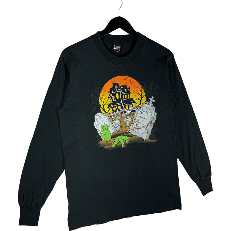 Vintage Halloween Haunted House Long Sleeve