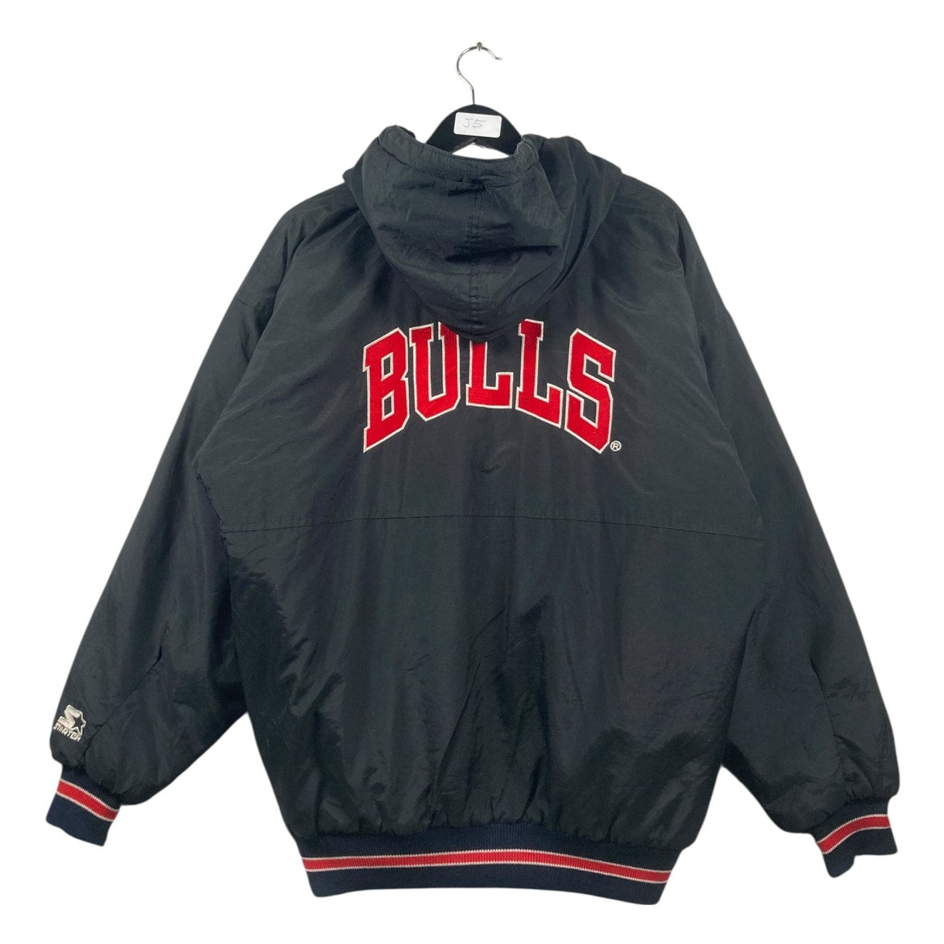 Vintage Starter Chicago Bulls Snap Button Hooded Jacket