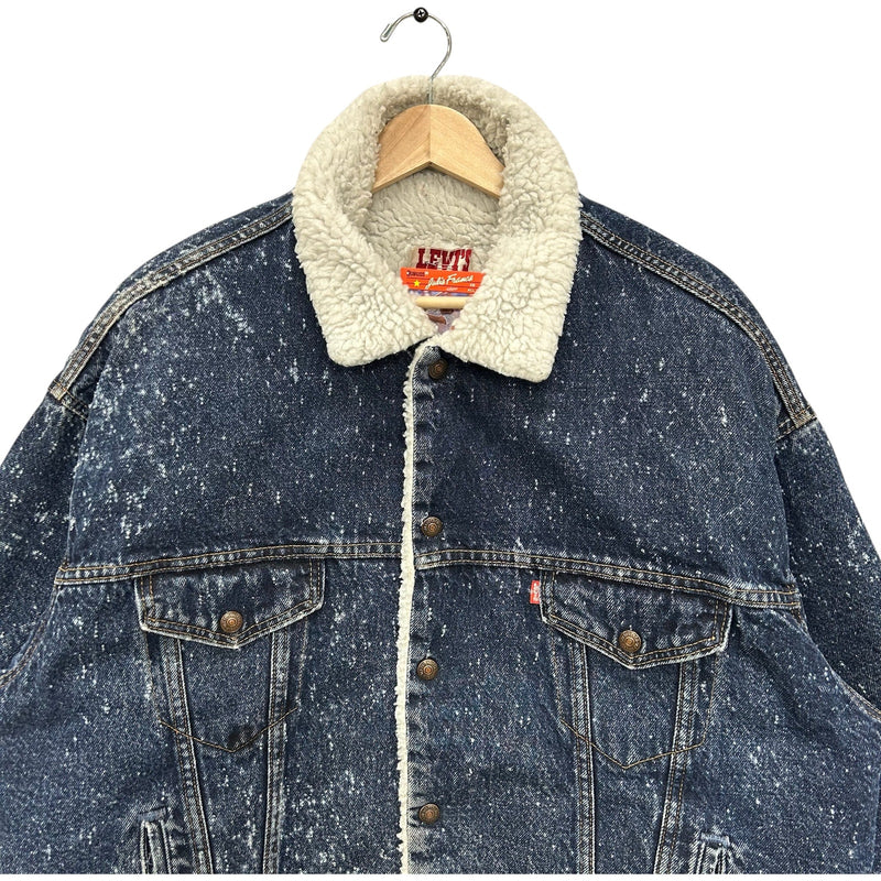 Vintage Levis Sherpa Lined Denim Trucker Jacket 80s