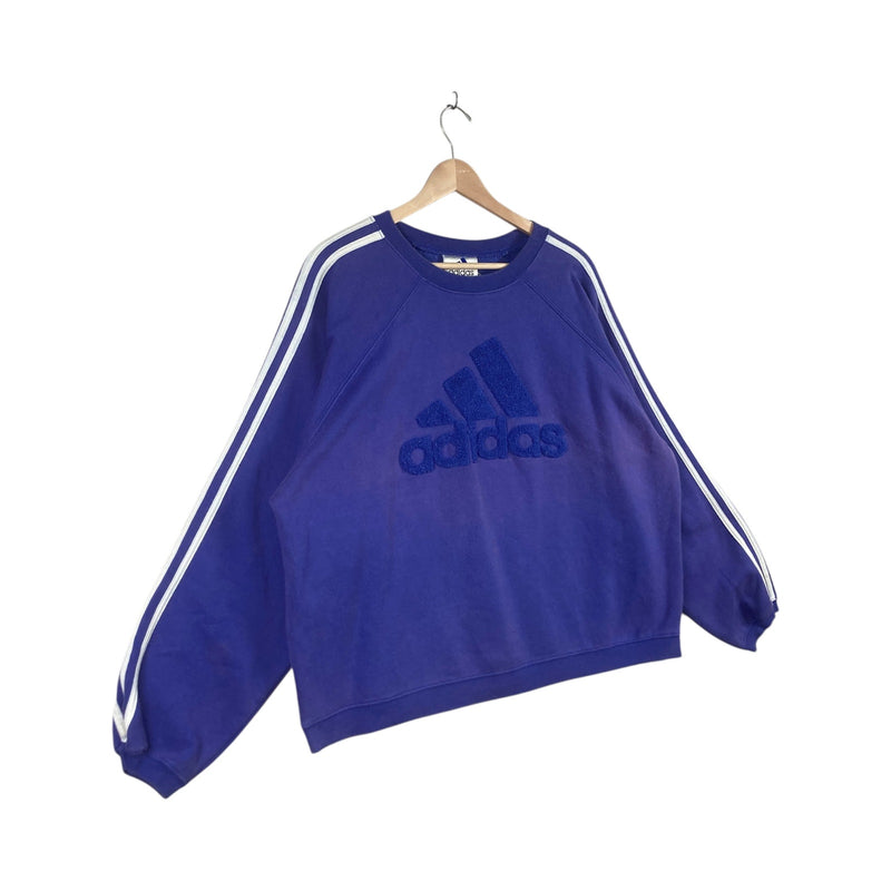 Vintage Adidas Trefoil Logo 3-Stripes Crewneck