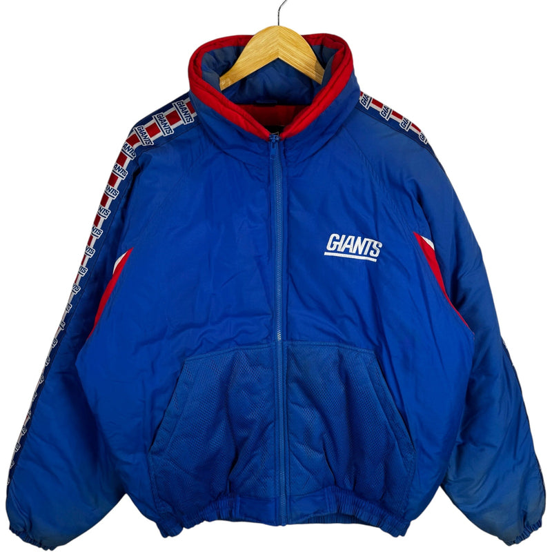 Vintage New York Giants Spellout NFL Full Zip Puffer Jacket 90s