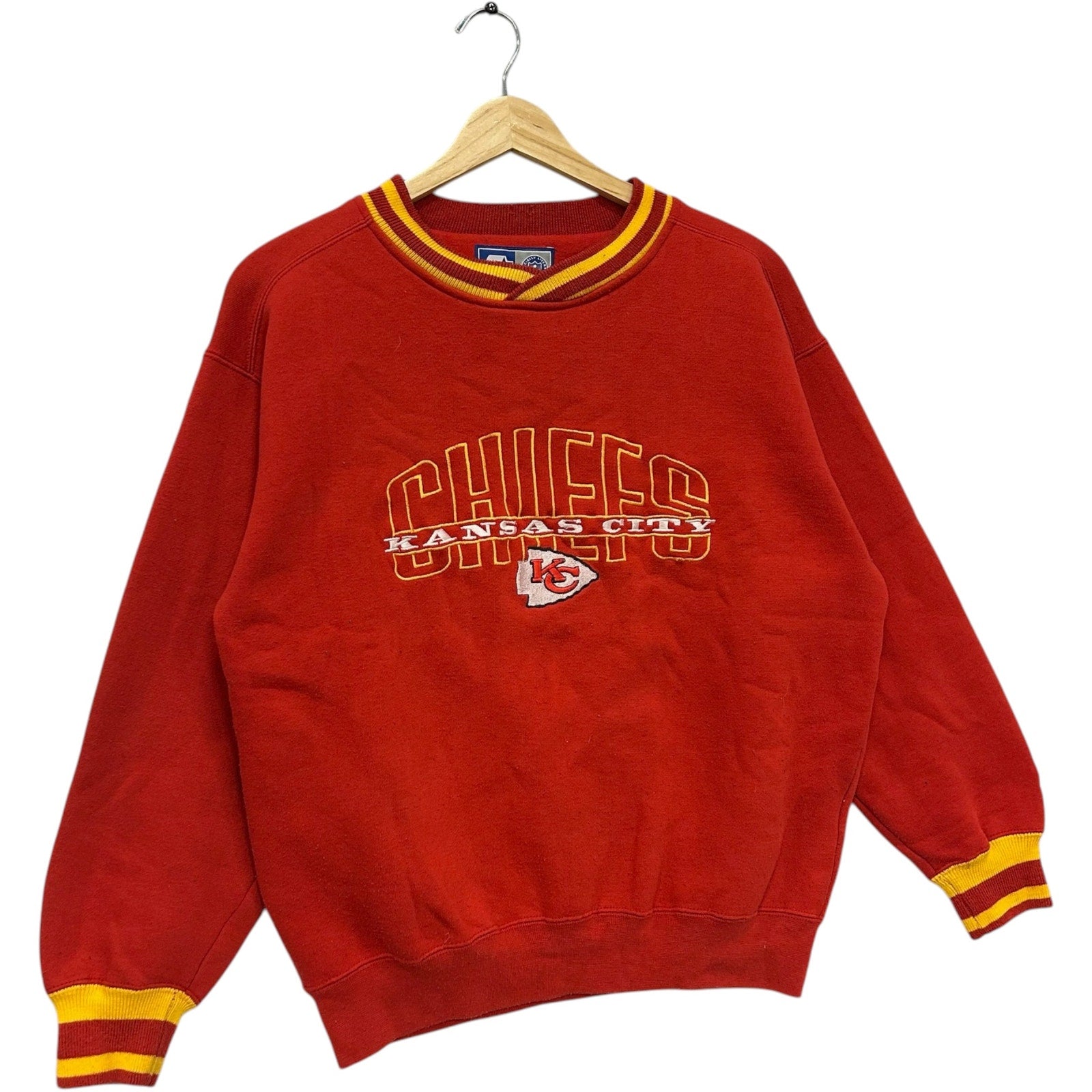 Vintage Starter Kansas City Chiefs Spellout Pullover NFL Crewneck