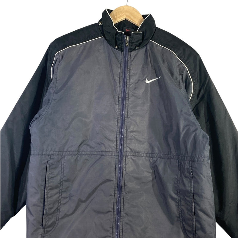 Vintage Nike White Swoosh Full Zip Windbreaker