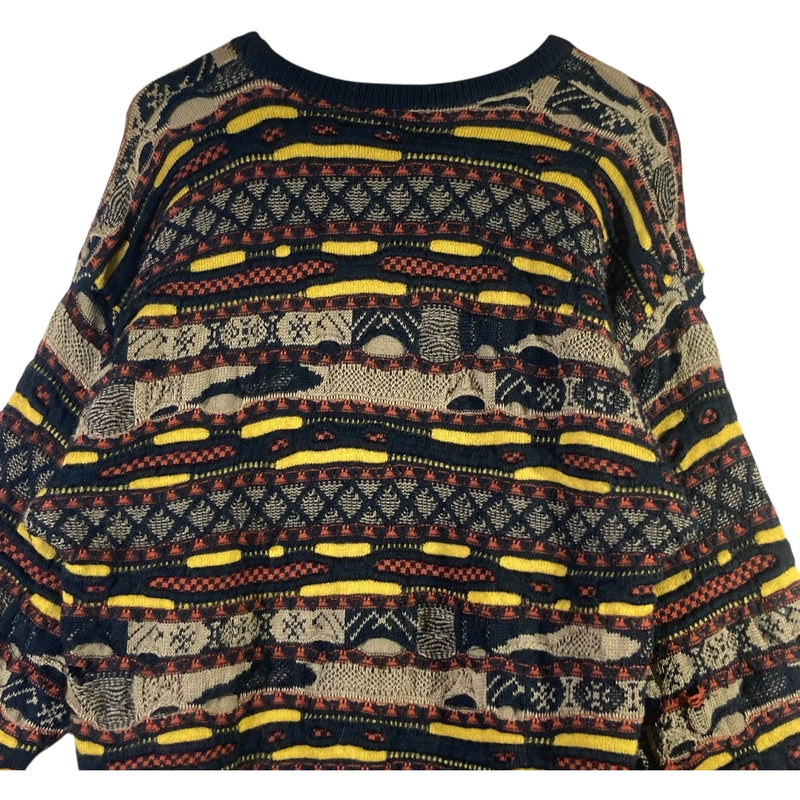 Vintage Coogi Style Horizontal Knit