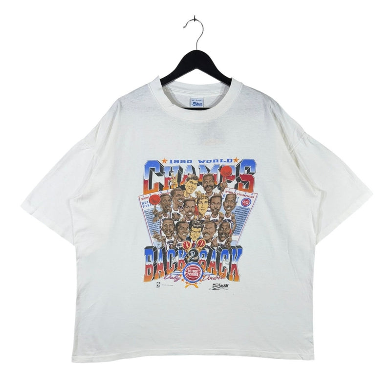 Vintage Detroit Pistons Back 2 Back Champs NBA T-Shirt 90s
