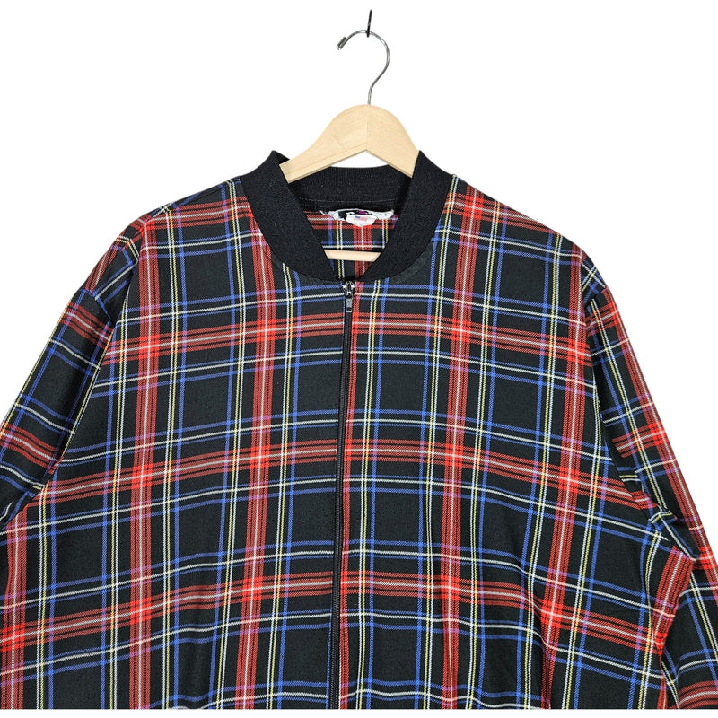 Vintage Katie Brooke Plaid Bomber Jacket