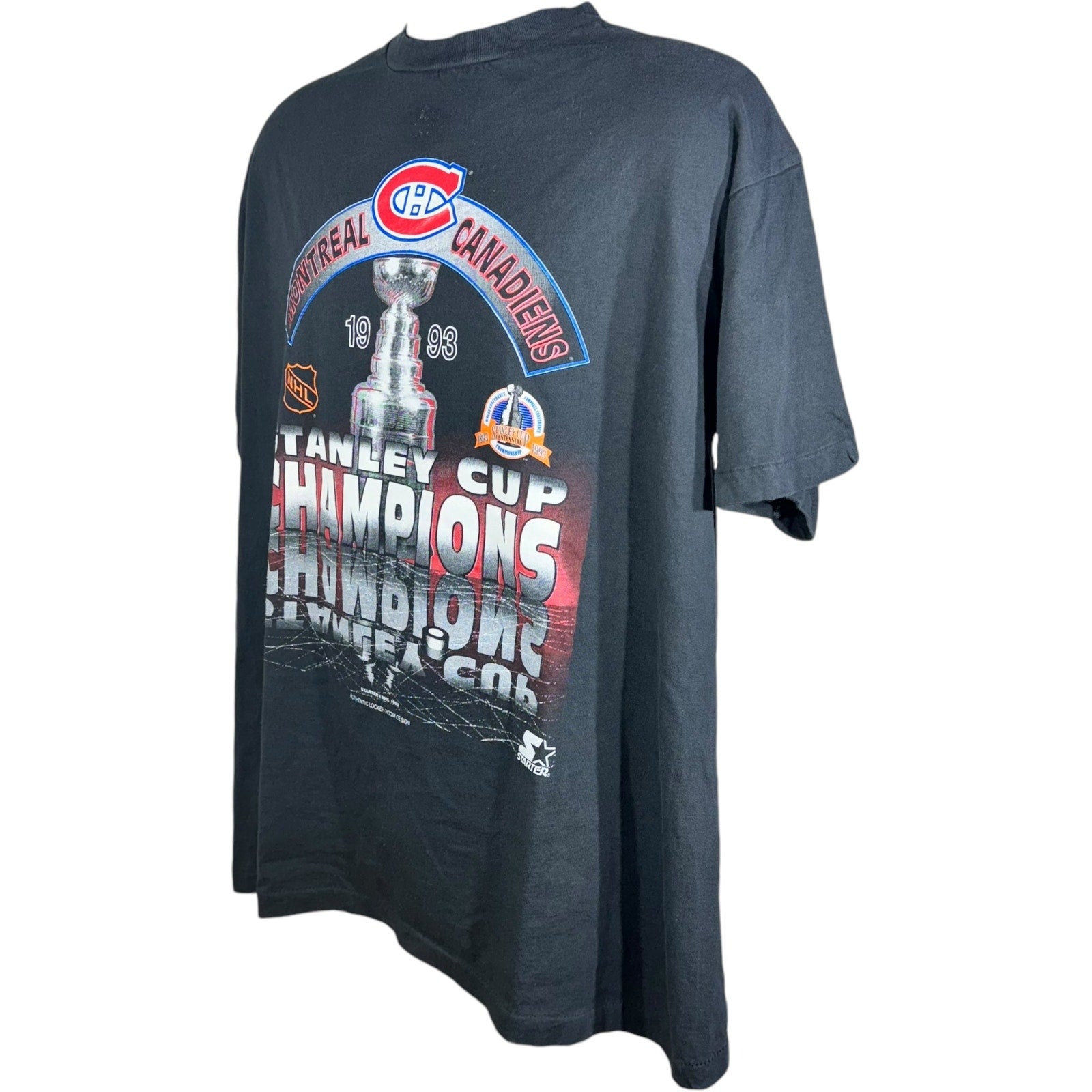 Vintage Montreal Canadiens Stanley Cup Champions Starter Tee 1993