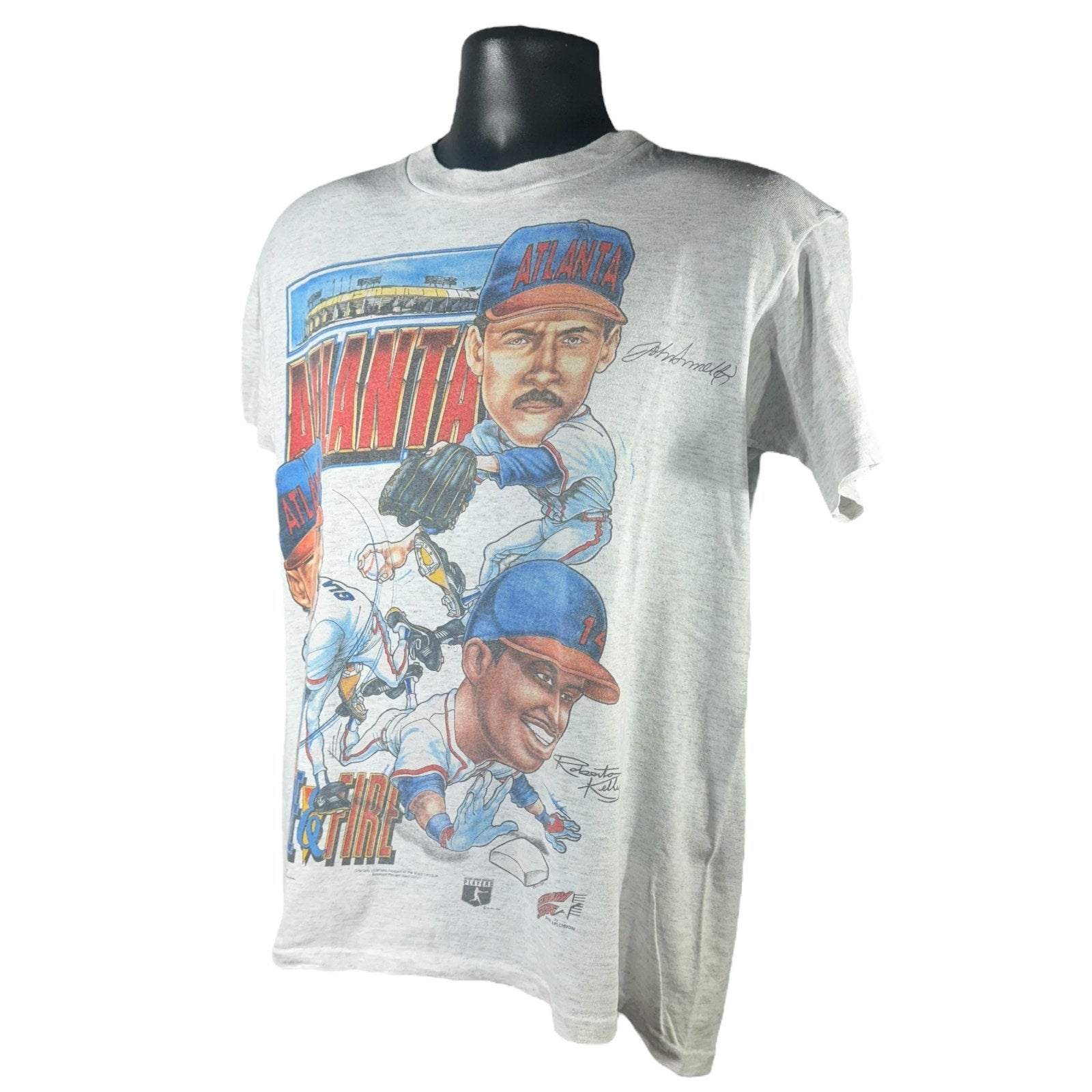 Vintage Atlanta Braves "Smoke & Fire" Caricature Tee